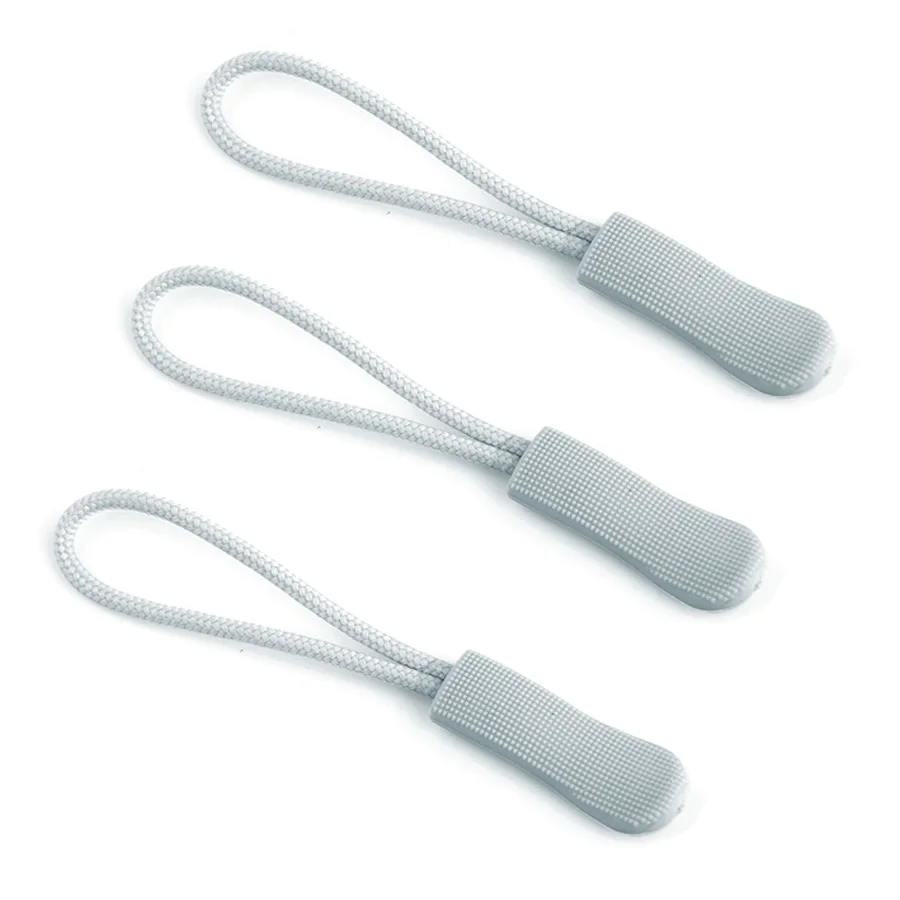 Zipper Pull Puller Grey Rope Fixer Zip Cord Tab Replacement Clip slider
