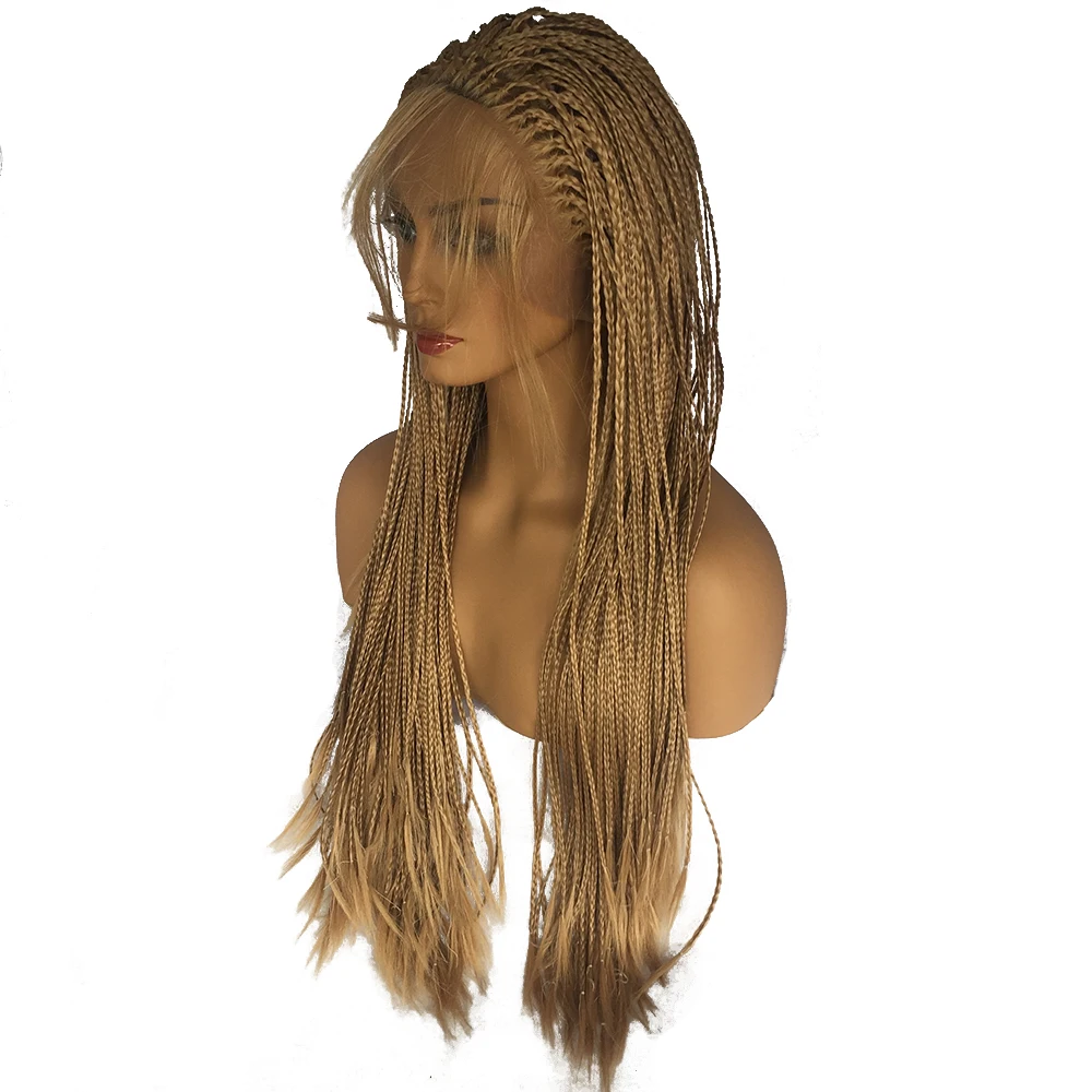 honey blonde braids Wig-3