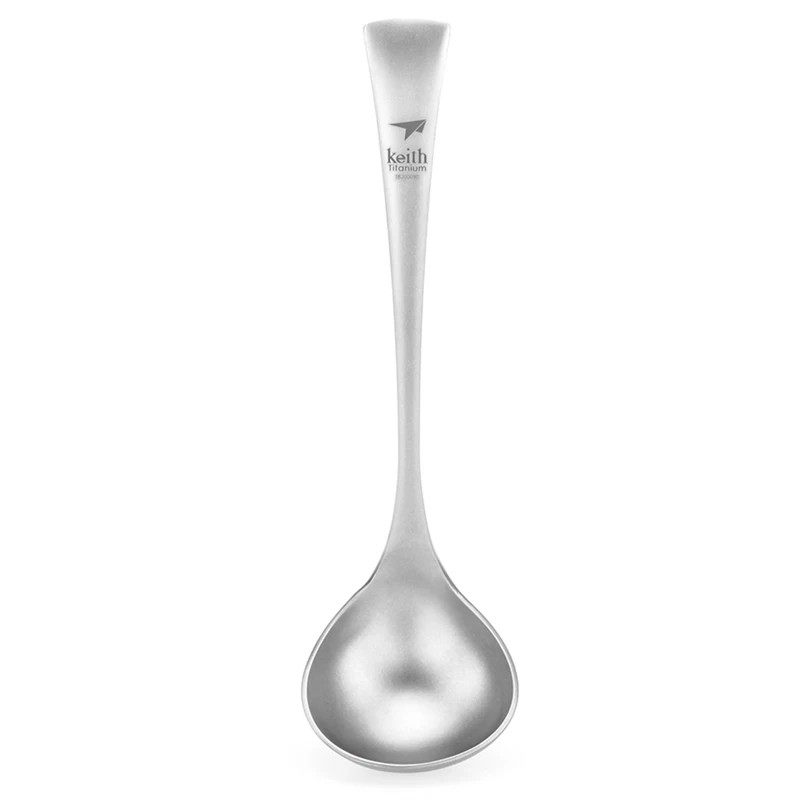Colher de Sopa Keith Titanium Colher Novidades Engrosse Outdoor Camping Caminhadas Viagens Jantar Talheres 4 Cheap Louça para ar livre