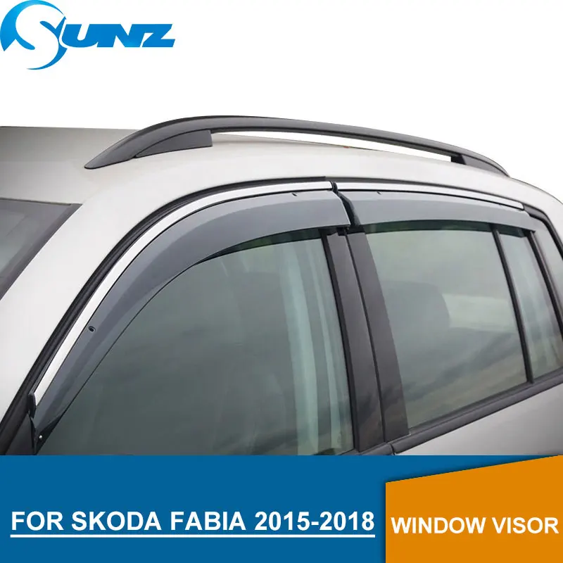 

Window Visor for Skoda FABIA 2015-2018 side window deflectors rain guards for Skoda FABIA 2015-2018 SUNZ