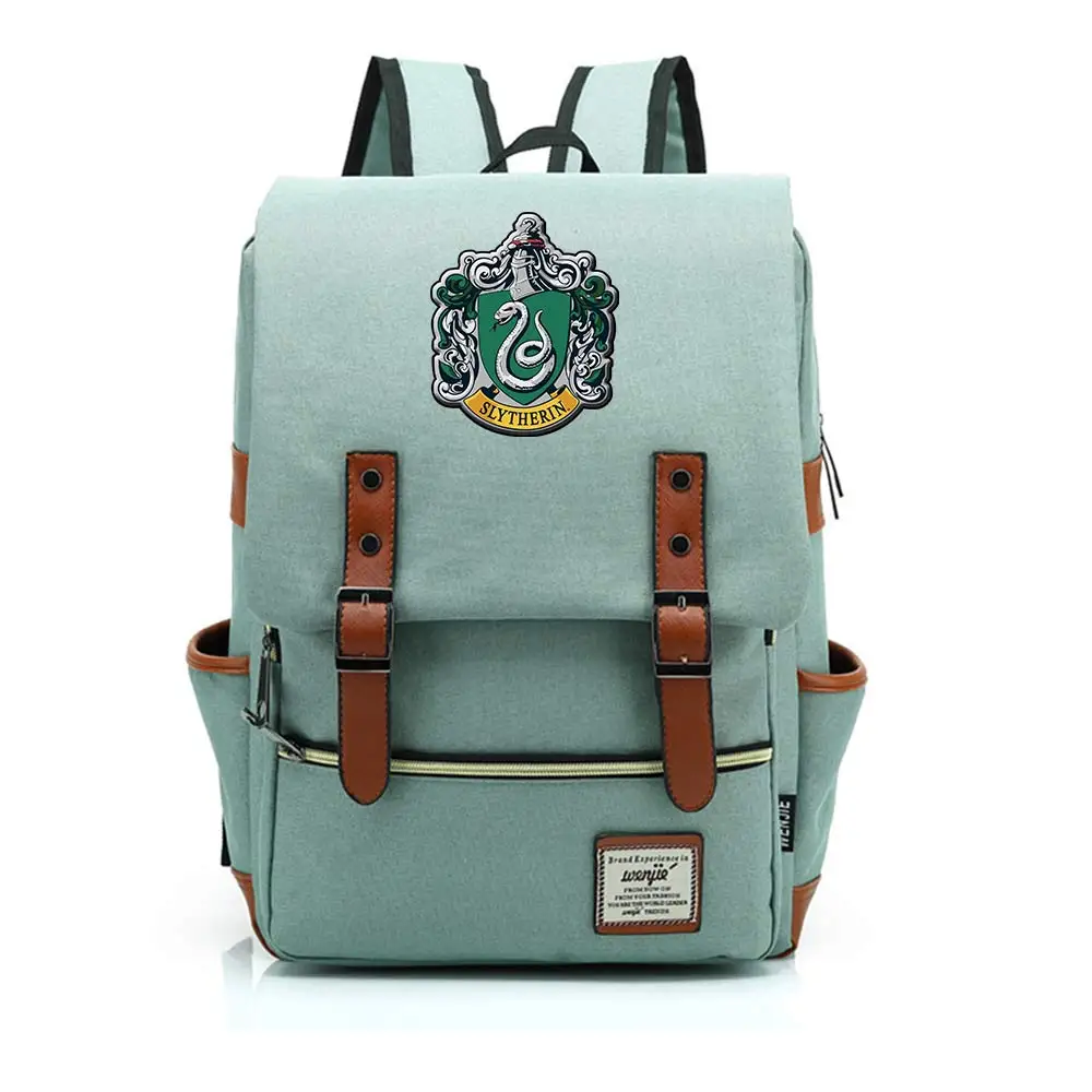 

OHCOMCIS Harri Potter Harry Gryffindor/Hogwarts Slytherin Ravenclaw Hufflepuff Backpack Canvas Travel Bag Teenager School Bags