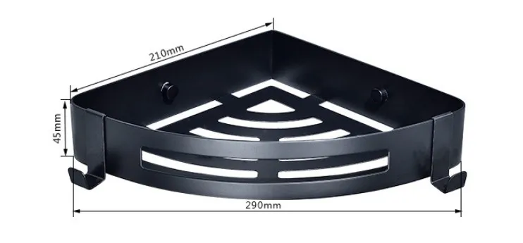 Космические Алюминиевые черные полки для ванной комнаты, настенные угловые душевые стойки для хранения шампуня, аксессуары для ванной комнаты