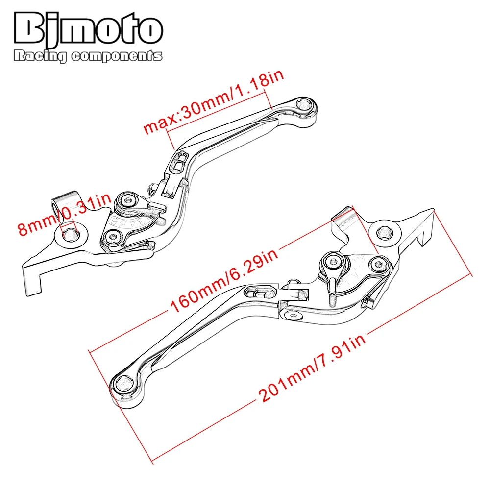 Рычаги тормозной муфты BJMOTO NMAX125 NMAX155 с логотипом CNC для мотоцикла Yamaha NMAX 125 155 2015 2016