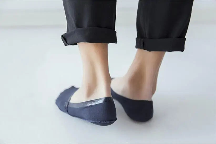 5 Pair Mens Socks 100 Cotton High Quality Male Silicone Non-slip Boat Socks Seamless Invisible Happysocks 24