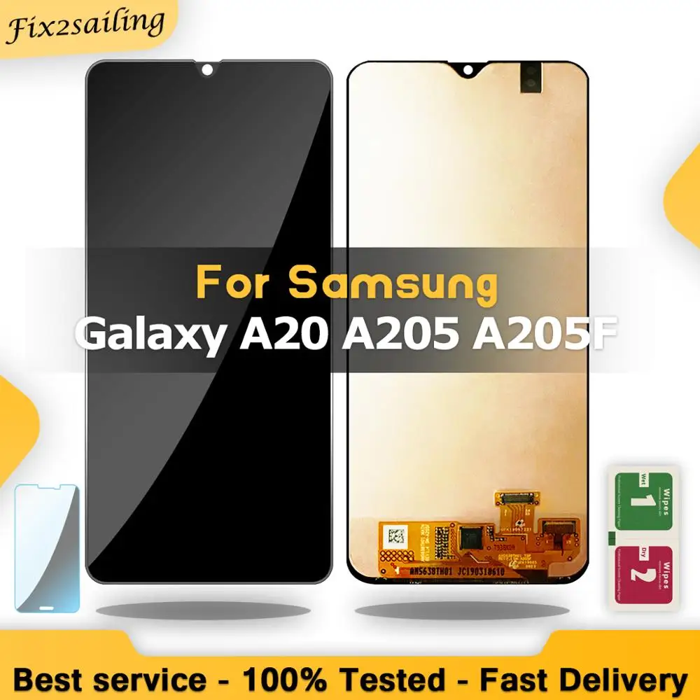 

LCD Display For Samsung Galaxy A20 A205/DS A205F A205FD A205A Display Touch Screen Digitizer Assembly Replacement