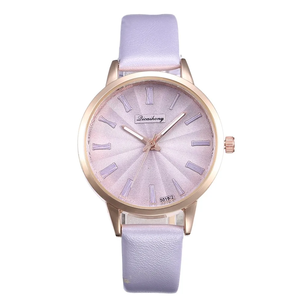 

Fashion Couple Watch Creative Minimalist Dial Women Watch Reloj Mujer Leather Band Round Quartz Wristwatch Zegarek Damski#W