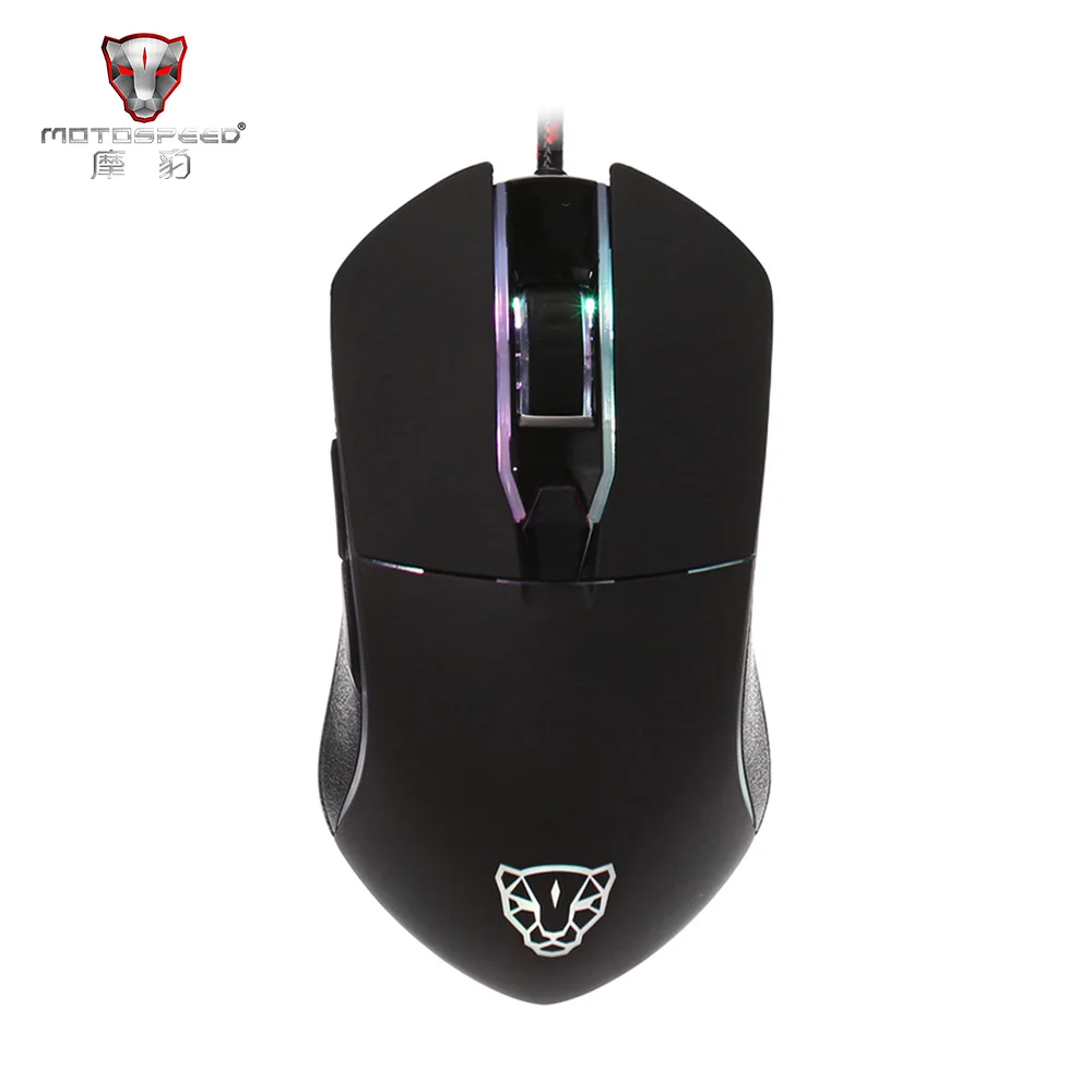 Motospeed V30 Gaming Mouse Professional Adjustable 3500DPI Resolution USB Wired Optical Mouse RGB LED Backlight for