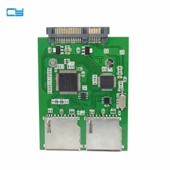 

Dual SD SDHC MMC Memory Card to 7+15 Pin 22pin SATA Male Convertor Kit RAID0 Adapter Adaptor