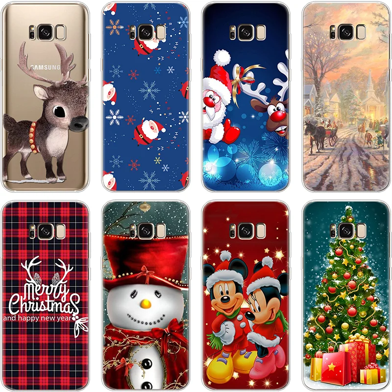 

Christmas Deer Funda For Samsung Galaxy S8 S9 S10 Plus J3 J5 J7 2016 2017 J4 J6 A8 A7 2018 Note 8 9 10 Pro A40 A50 A70 TPU Case