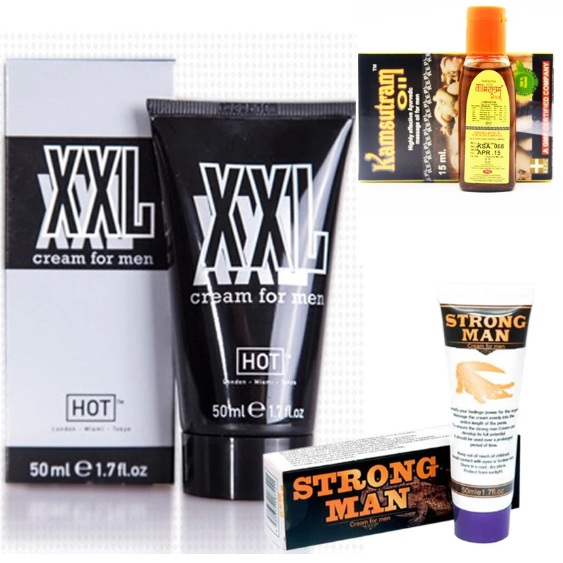 3Pcs/lot XXL Cream Big Dick India Red Oil Cock Extender Enlargement