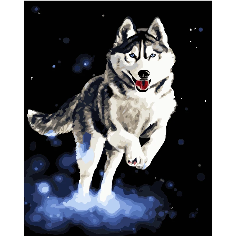 GLymg Needlework Diy Husky Dog Diamond Painting Cross Stitch Animal series Diamond Embroidery Full Square European Home Decor