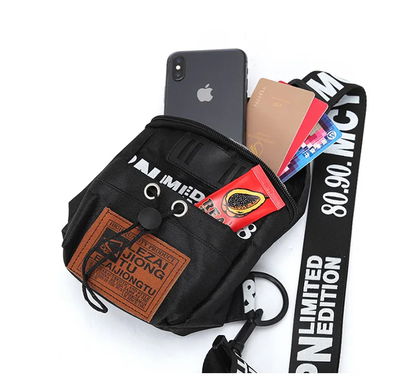 Новое поступление, мужские сумки через плечо в стиле хип-хоп, унисекс, с буквенным принтом, с кисточкой, на груди, повседневные, дорожные, холщовые сумки на плечо, для путешествий, пляжная сумка