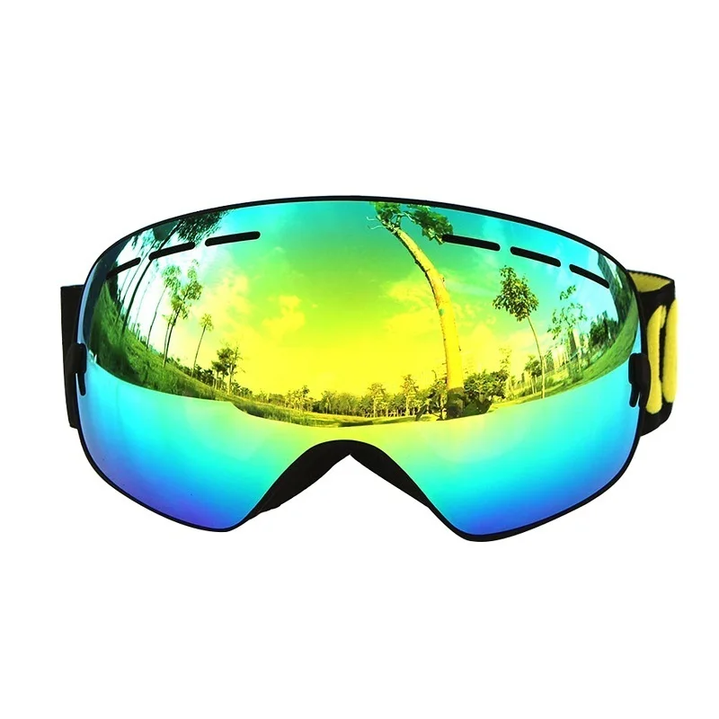 Cycling Bike Eyewear Goggles Ski Goggles Double Layers UV400 Anti-fog Big Ski Mask Glasses Skiing Men Women Snowboard Goggles - Цвет: A