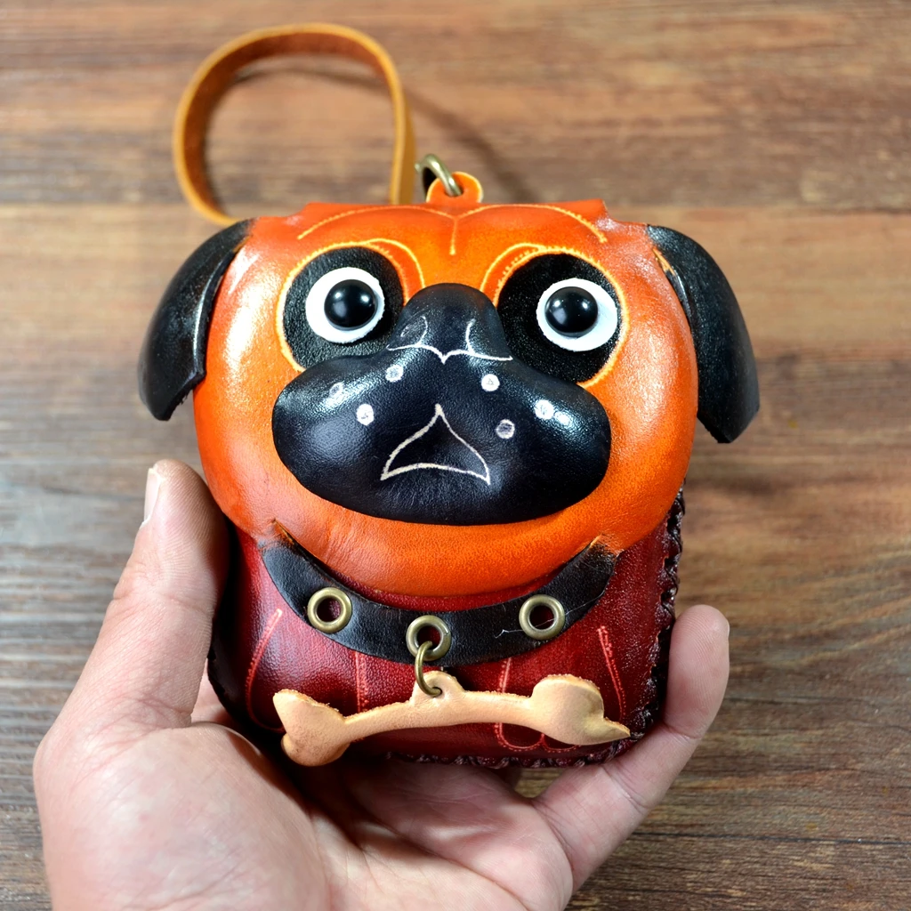 

2017 New Time-limited Genuine Leather Animal Coins Bag, Mini Handmade Leather, Small Purse, Lovely Key Gift Woman, Zero Dog
