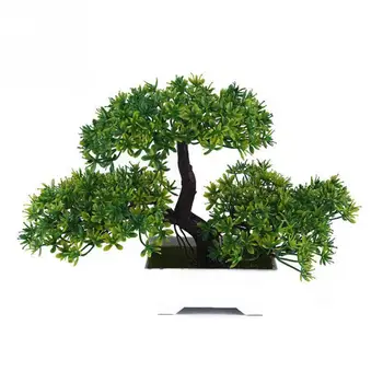 

Artificial Bonsai Tree For Home Office Mini Green Welcoming Pine Simulation Plants Home decor