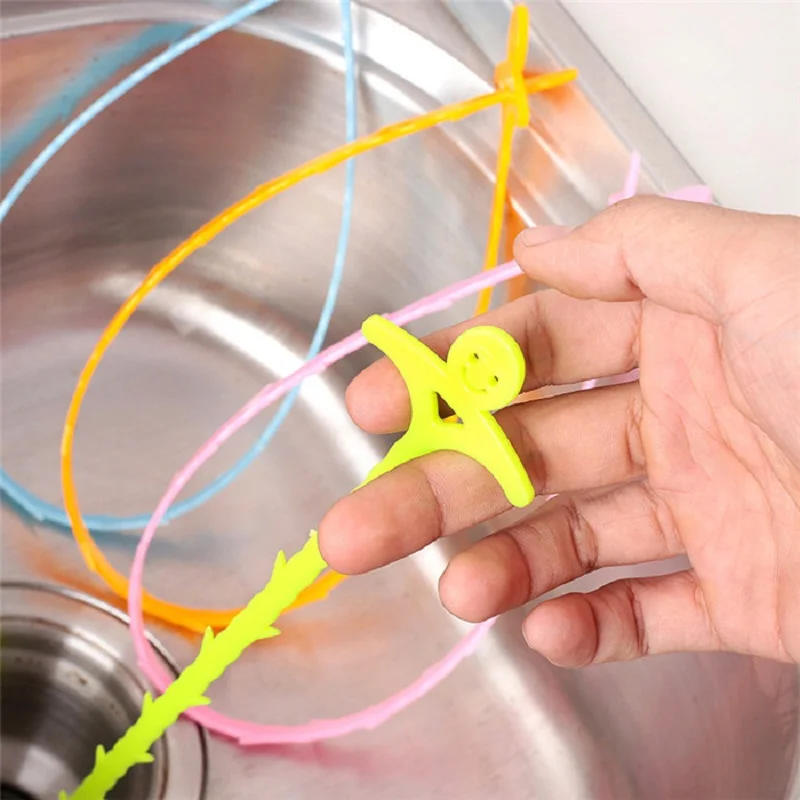 

Sink Cleaning Hook Bathroom Floor Drain Cleaner Sewer Dredge Device Small Drain Hook Coiled Drain Cleaner Drain Catcher Clog