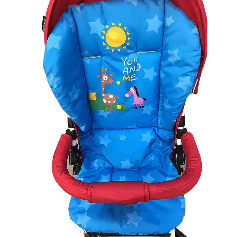 Newboen/коврик для детской коляски с подушкой, коврик для автомобильного сиденья с жирафом, хлопок, теплый толстый чехол для тележки, коврики