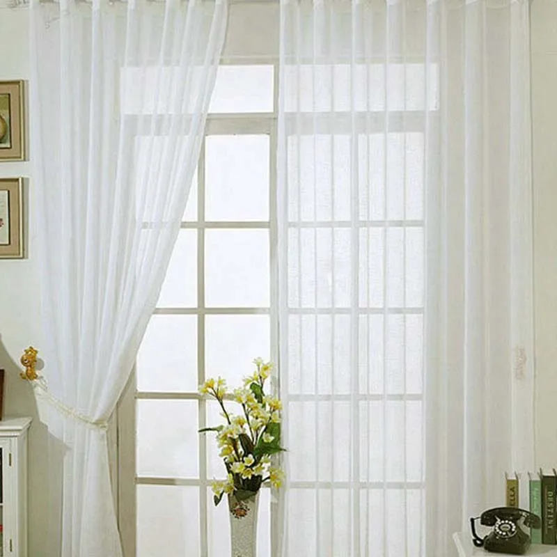 90% затенение современный простой стиль занавески отвесные для гостиной льняные для спальни Rideaux домашний декор оконные процедуры Индивидуальные - Цвет: Tulle