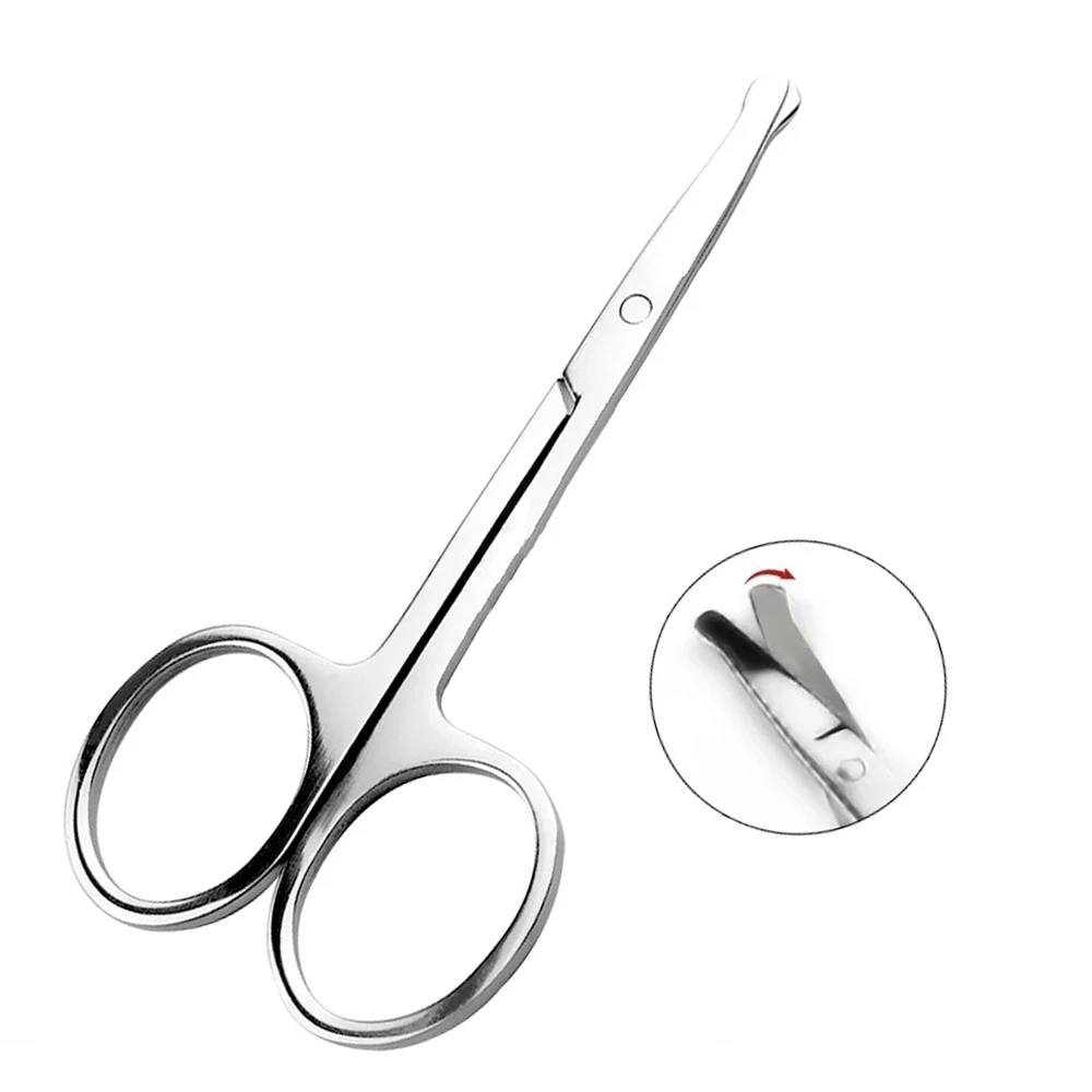 Stainless Steel Precise Curved Nose Hair Scissors Eyelash