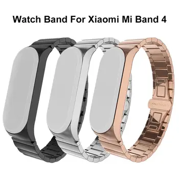 

Stainless Steel Smart Watch Band Wristband Metal Smart Bracelet Strap Replacement Wrist Strap For Xiaomi Mi Band 4 Accessories