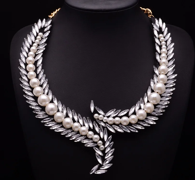 N126 жемчуг perle ожерелье для женщин в стиле collares Короткие большой Макс Макси известный Элитный бренд Шарм ювелирные изделия колье Цепочки и ожерелья для женщин