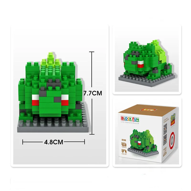 Loz ladrillos de construcción bulbasaur bloques 3D figura de acción niños juguetes educativos juguetes jouet enfant Loz ladrillos de construcción bulbasaur bloques 3D figura de acción niños juguetes educativos juguetes jouet enfant