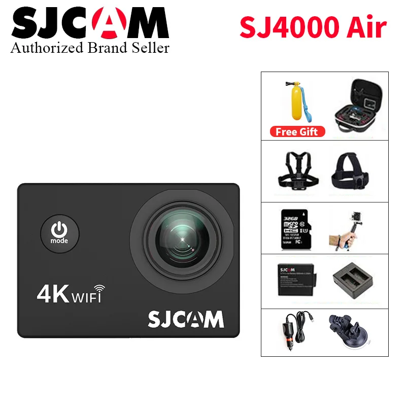 SJCAM SJ4000 AIR 4K экшн-камера Full HD 4K 30fps WiFi Спортивная DV мини-камера на шлем Водонепроницаемая Спортивная DV J CAM 4000 air дешевая