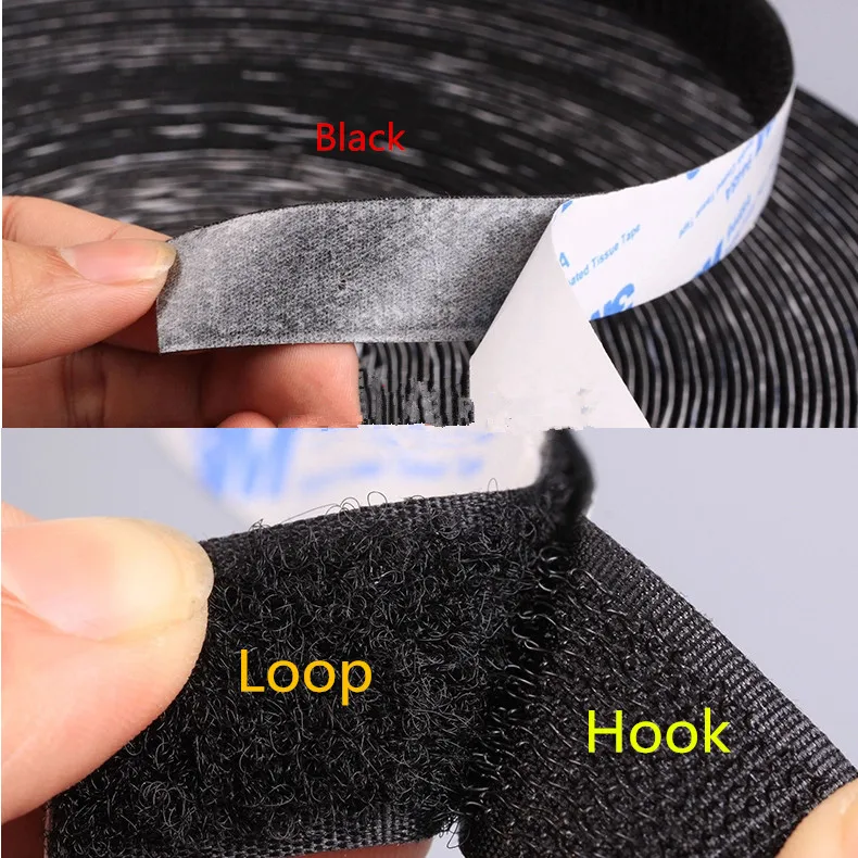 

1PCS/LOT YT1182 Hookloop Nylon Fastening Tape 3M Adhesive Magic Tape Strap Cable Tie Wide 1 cm Length 100 cm