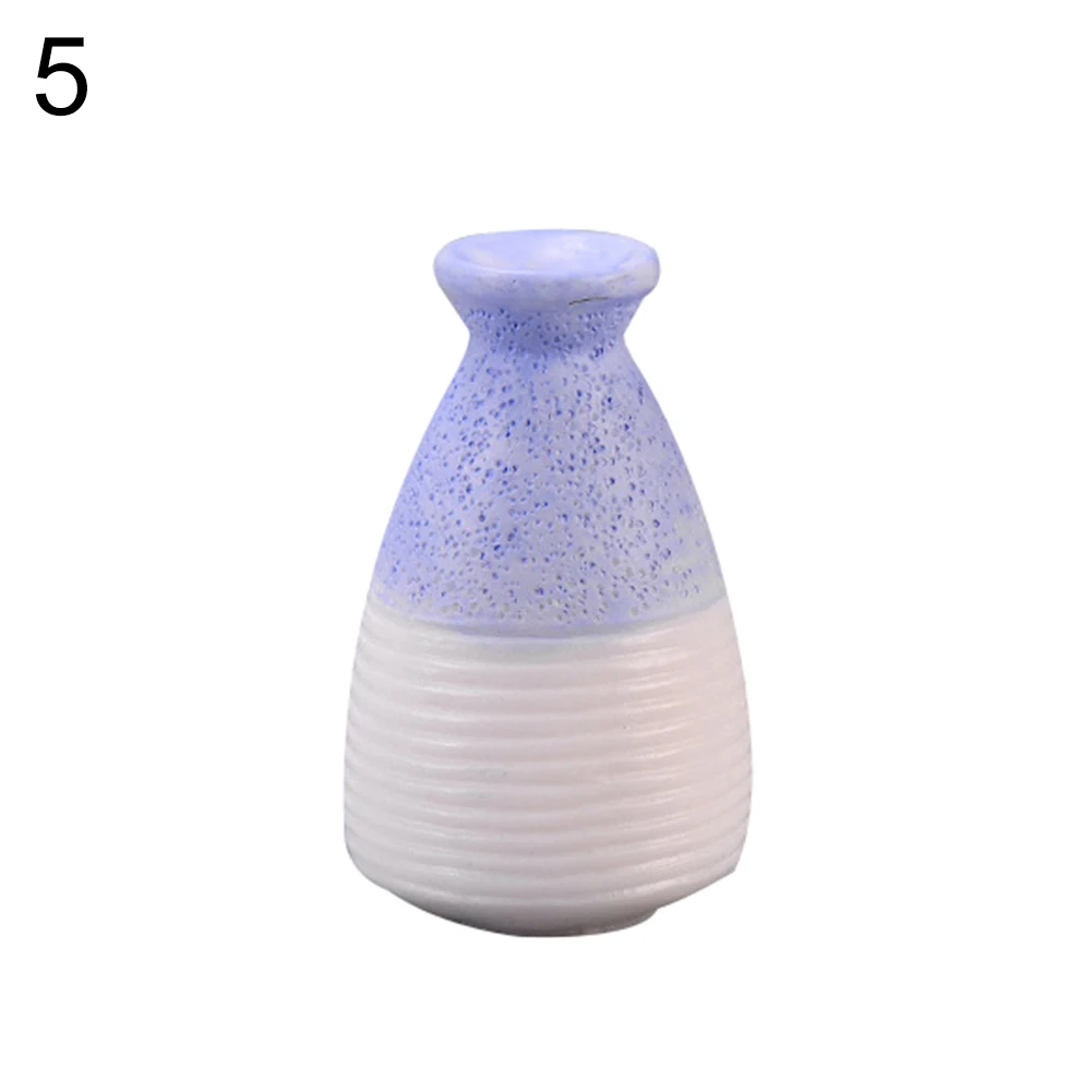 Ваза для цветов, керамические декоративные вазы для цветов, Керамическая Мини-ваза, мебель, миниатюрная мебель, настольные вазы, Современный домашний декор - Цвет: 5