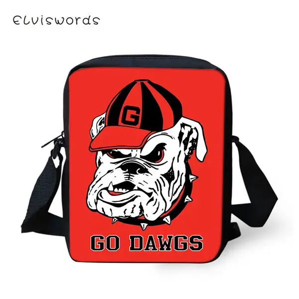 ELVISWORDS Flaps Messenger Bags Small Cute Women Bags Cartoon Bulldogs Print Pattern Girls Crossbody Bag Fashion Shoulder Purses - Цвет: CDWX2351E