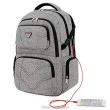 Рюкзак для ноутбука сумка для ноутбука PC Trip 1" 17" USB зарядное устройство нейлоновый школьный чехол для MacBook Dell Asus
