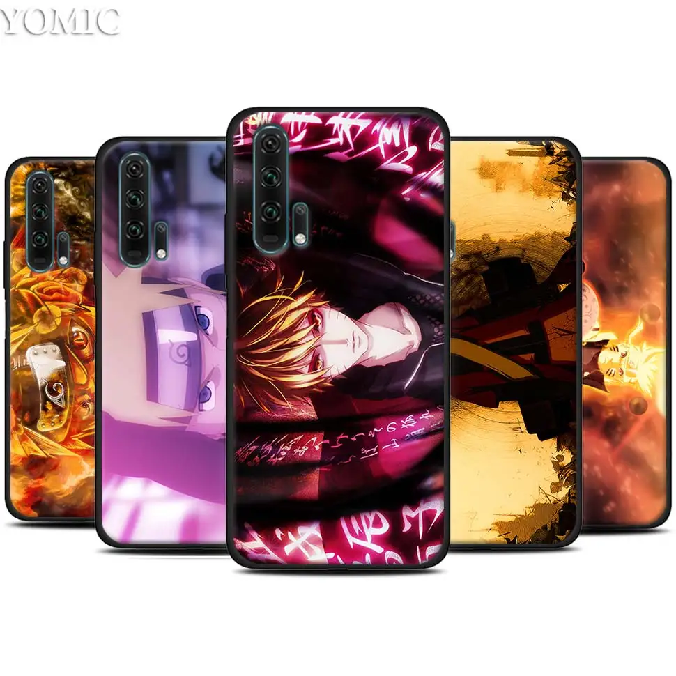 

Cool Japan Anime Naruto Black Silicone Case for Huawei Honor 20 Pro 10 20 Lite 20i V20 8X 8C 8A 8S Play Enjoy 9e 9s Case