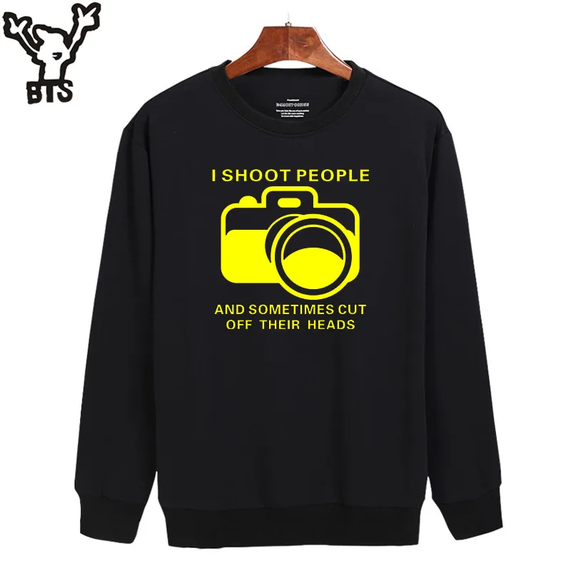 BTS Print Camera Capless Mens Hoodies And Sweatshirt Warm Winter Black Sweatshirt Men Hip Hop Casual Fashion Top Funny Clothes