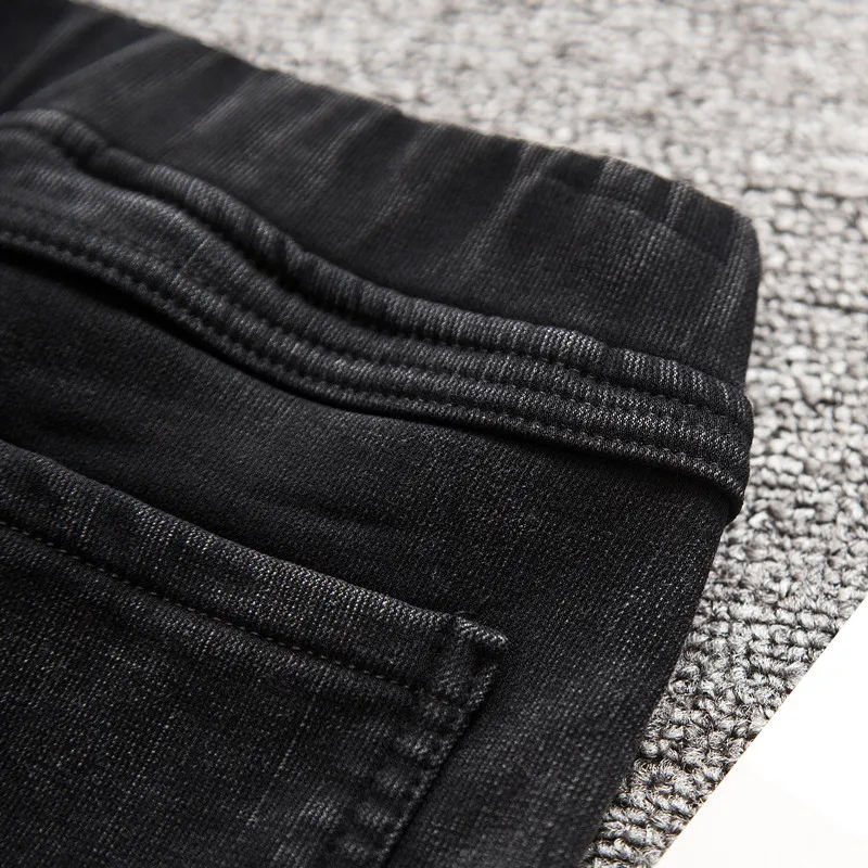 Женские, с высокой талией джинсы скинни эластичный пояс полная длина пуговицы манжеты узкие брюки-карандаш повседневные
