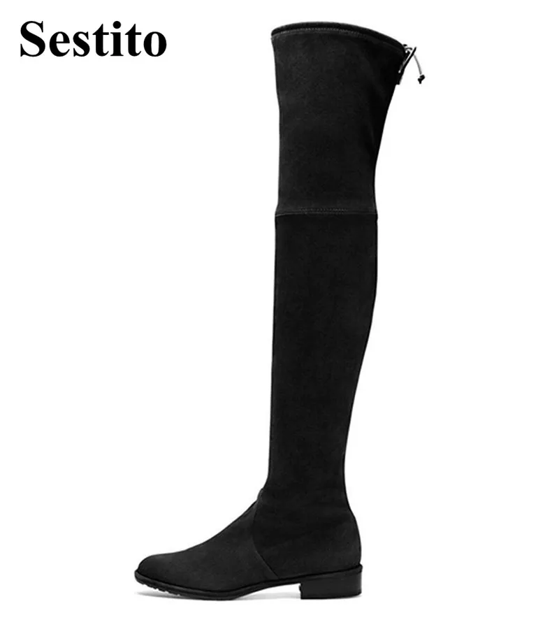 Style Solides Longue the Rond Chaussures As Bas as Picture Haute Talon Élastique D'hiver Dames Picture Femmes Européen genou Cuisse Bout Carré Over Bottes Bande rZq4rE