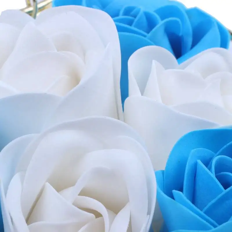 6Pcs Scented Rose Flower Petal Bath Body Soap Wedding Party Gift Home DIY Decoration