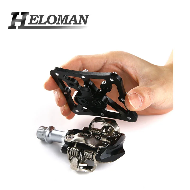 Easily Clip-in 2 Pieces Mountain Bike Pedals Clipless Aluminium Alloy Adapter