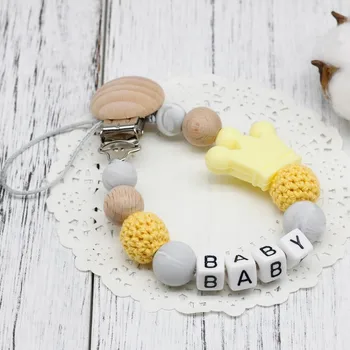 

New DIY Silicone Personalised Name Baby Pacifier Clips, Funny Pacifier Chain with Mouse Holder for Baby pacifier holder-20