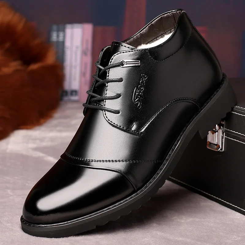 

New Handmade Men Leather Winter Boots High Quality Warm Snow Men Boots Ankle Boots For Men Business Dress Shoes Men785