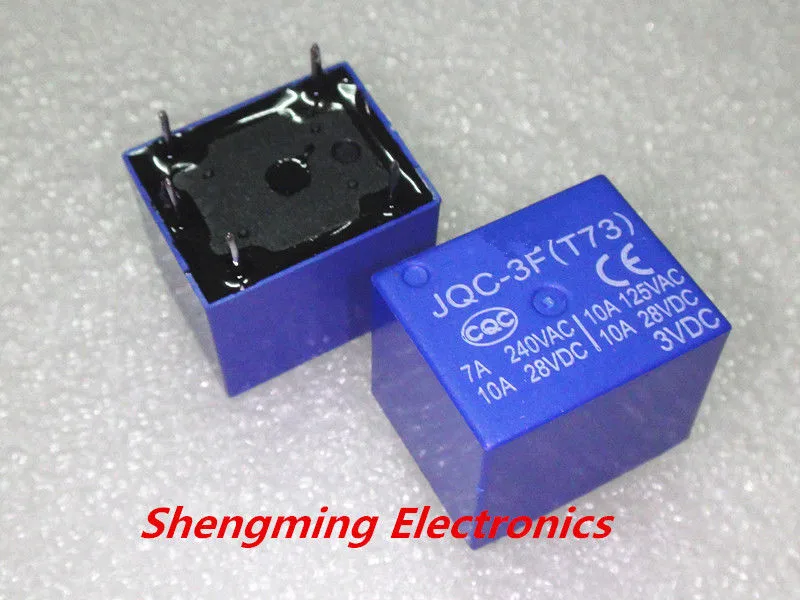 

10pcs 5pins JQC-3F (T73) 3VDC 5VDC 9VDC 12VDC 24VDC Relay