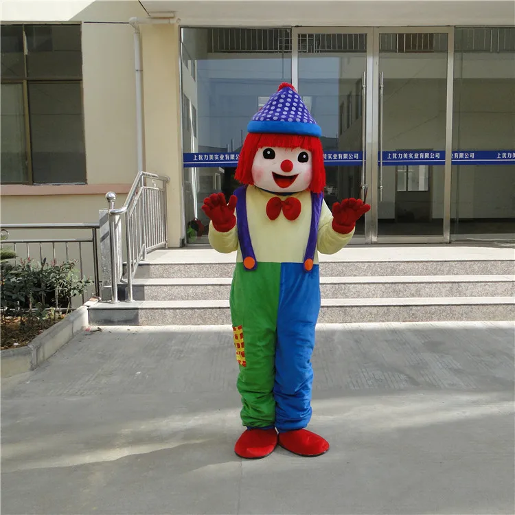New arrival 1 sztuk kolorowe Clown rama EVA z Pluszowa Maskotka Kostium toy w polu przez EMS.