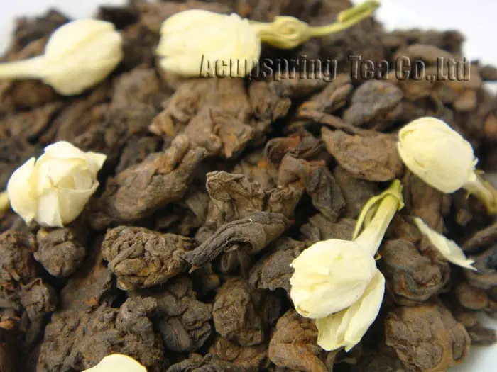 

1998year Fragrant Jasmine LaoChaTou Puerh,500g Old Tea Tugget, 1lb Aged Loose pu'er,Pu er,A3PL01M, Free Shipping
