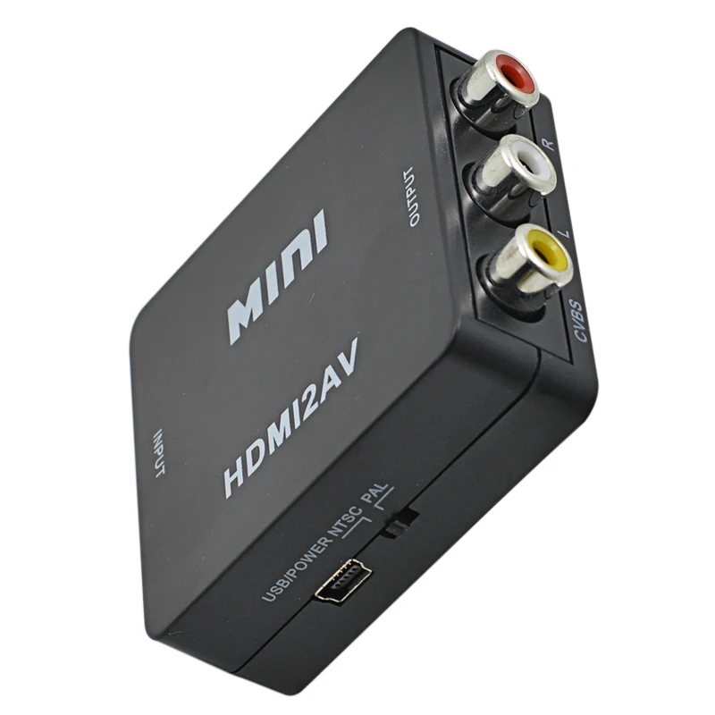 2016 Стандартный HDMI интерфейс Мини HD видео коробка в AV конвертер HDMI2AV адаптер для PS3