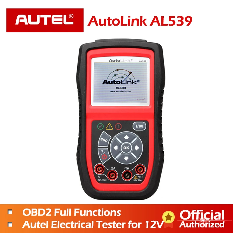 

Autel AutoLink AL539 OBD2 scanner automotive Electrical Test Tool ODB2 code reader OBD 2 diagnostic tool Battery test PK al519