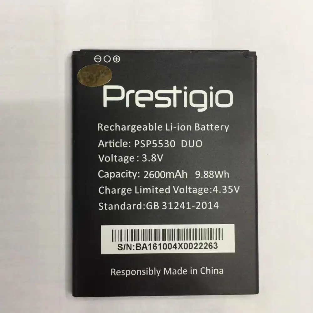 

new For psp5530 duo bBattery 100% New 2600mAh Replacement battery For Prestigio PSP5530 duo smart phone