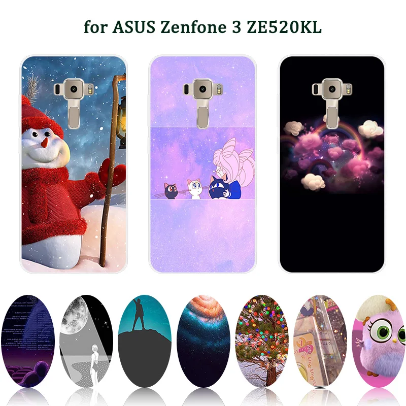 ТПУ для ASUS Zenfone 3 ze520kl Desert задняя крышка 5 2 дюймов ZE520KL полный защитный ультратонких