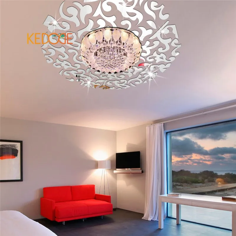 KEDODE Creative 3D removable ceiling decorative cloud mirror stickers