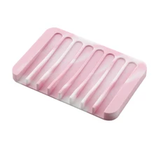 1 шт. силиконовый мраморный мыльница Контейнер Мыльница для путешествий на открытом воздухе походы тренажерный зал Кемпинг-11,5x8x1 см(розовый