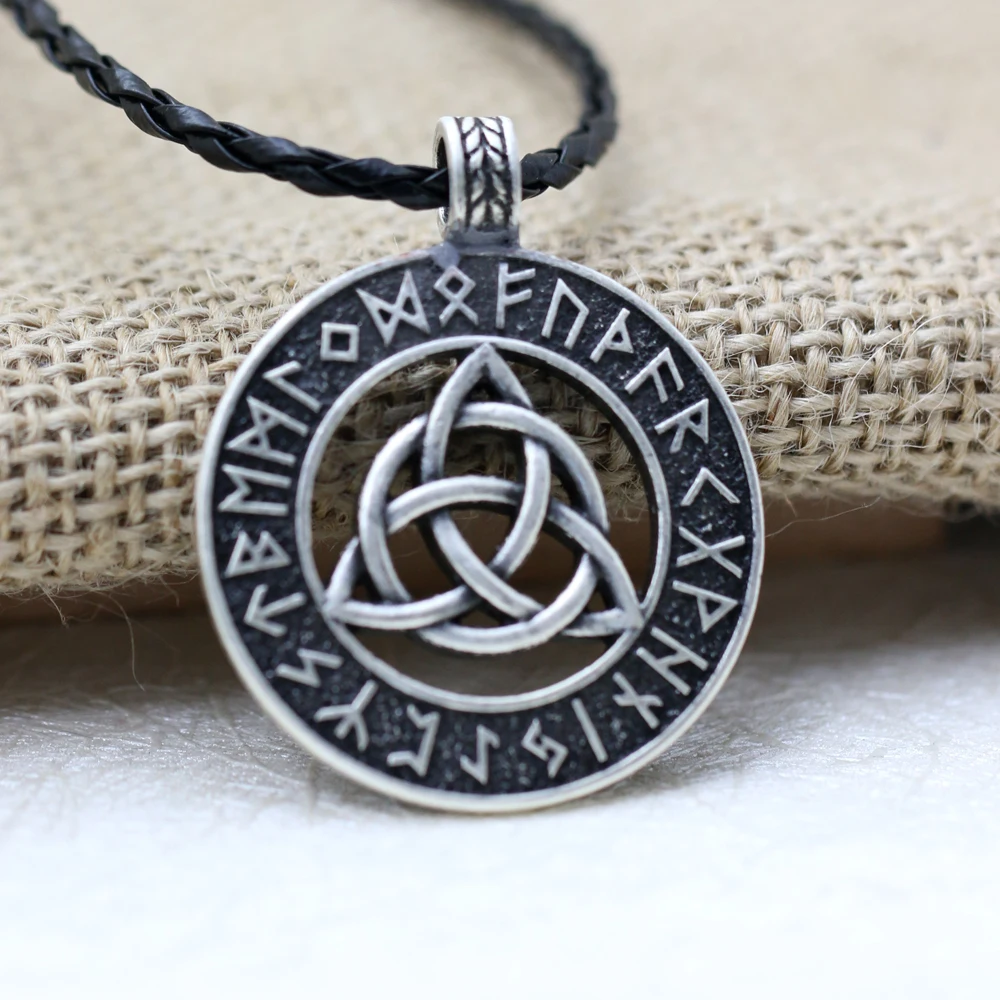 10 шт. в стиле норвежских викингов Nodic Amulet ожерелье с кулоном Viking Trinitarian Trinity Triquetra