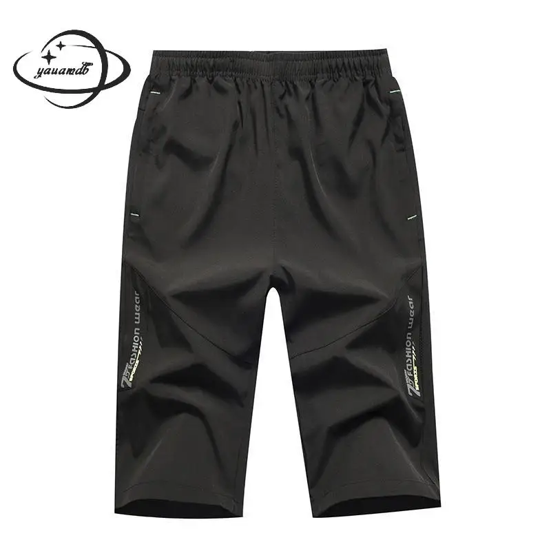 Мужские повседневные шорты летние мужские короткие штаны Одежда с принтом буквы эластичные модные удобные мужские одежда Y49